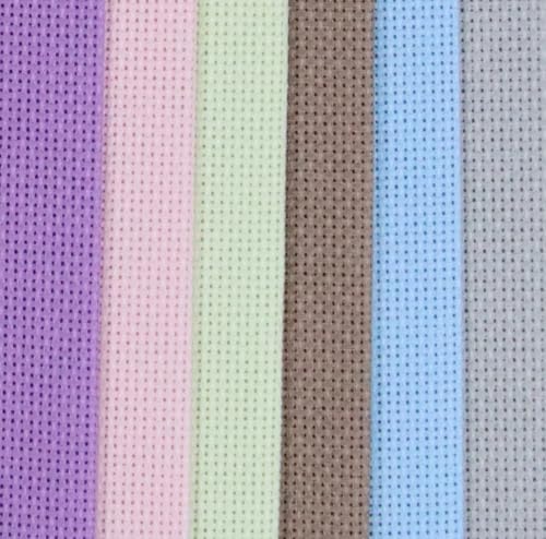 Image of KCS 6 pc of 12 inch x 18 inch (30cmx45cm) 18 Count Cotton Aida Cloth Cross Stitch Fabric (18CT-Q)