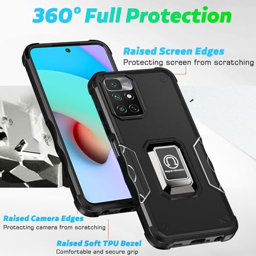 Coque Xiaomi Redmi Note 12 Pro 4G antichoc avec protège-écran et anneau support - 5