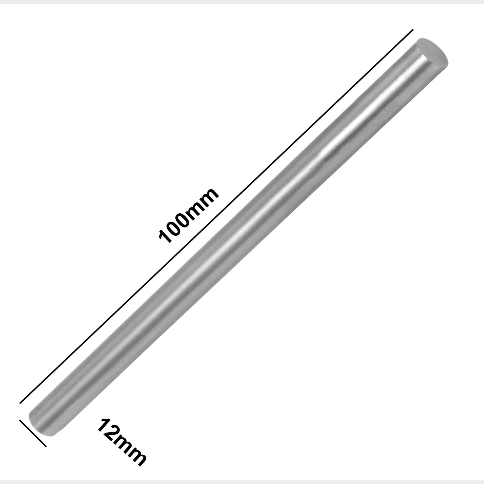 COYOUCO Tungsten Rod,Tungsten Steel Lathe Round Rod Solid Shaft Bar,Diameter 12-13Mm Length 100Mm,12mm