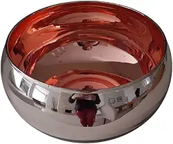 Vaso de Vidro Rosê espelhado cachepot centro de mesa