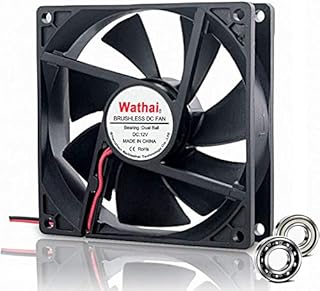 Wathai 9225 - Ventilador de caja de refrigeración sin escobillas (3.622 x 0.984 in, 12 V, 2 pines)