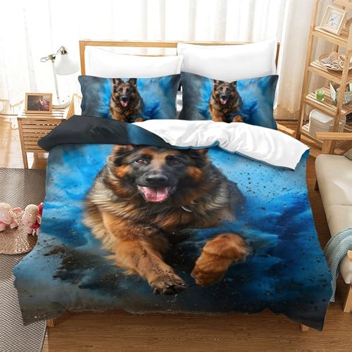 Parure de lit chien 3D pour les passionnés d'animaux de tout âge