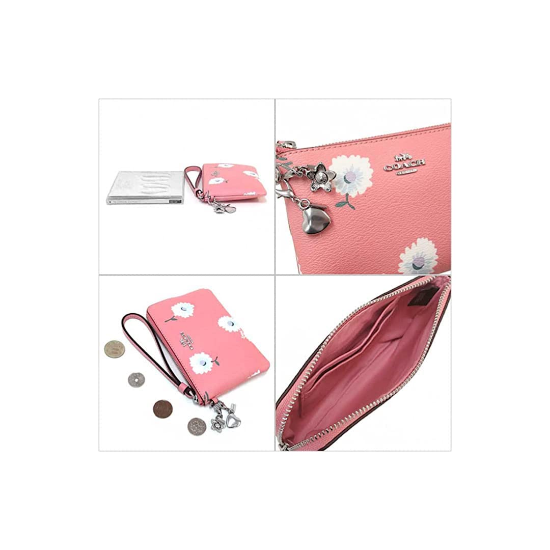 Coach Pulsera con cremallera en la esquina con 2 abalorios desmontables