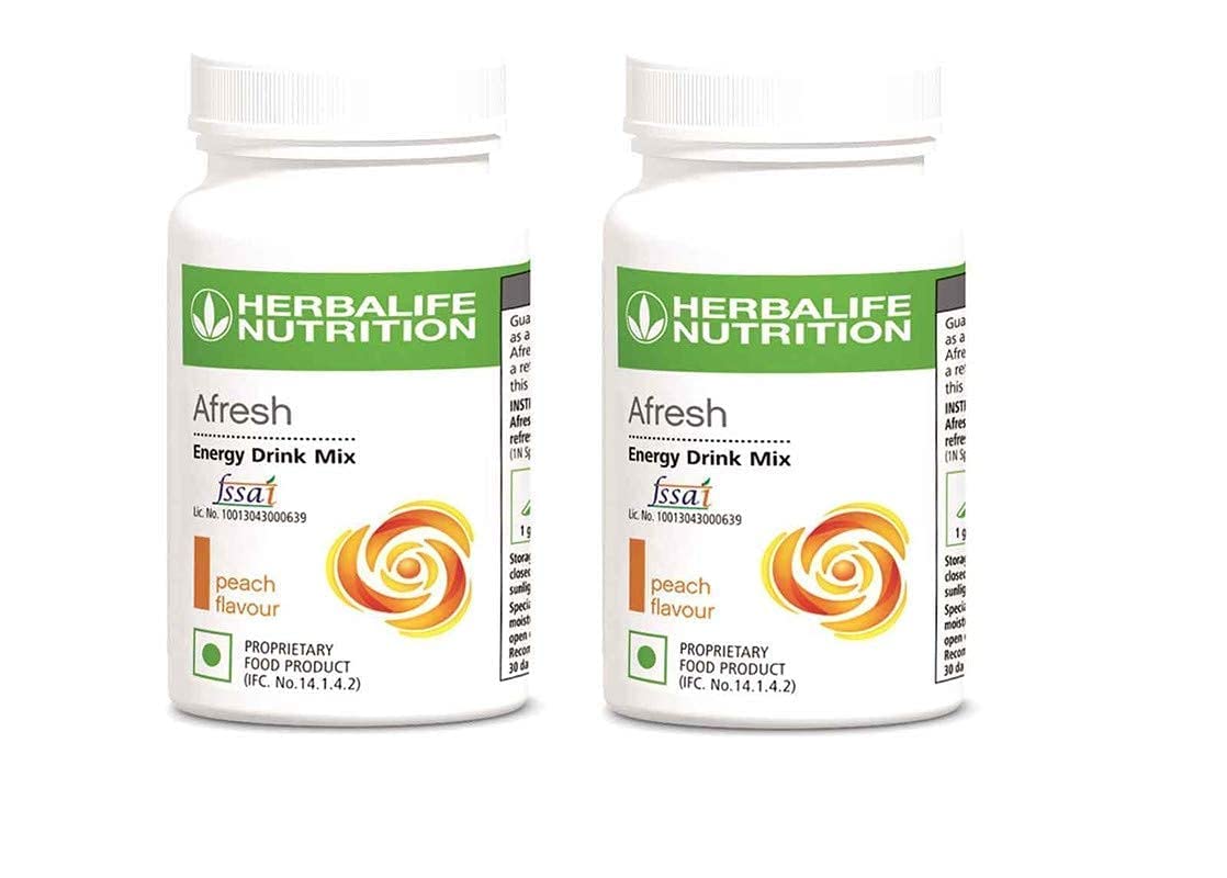 Buy Herbalife Afresh Energy Drink Peach 50 Gm (Pack Of 2) Online at