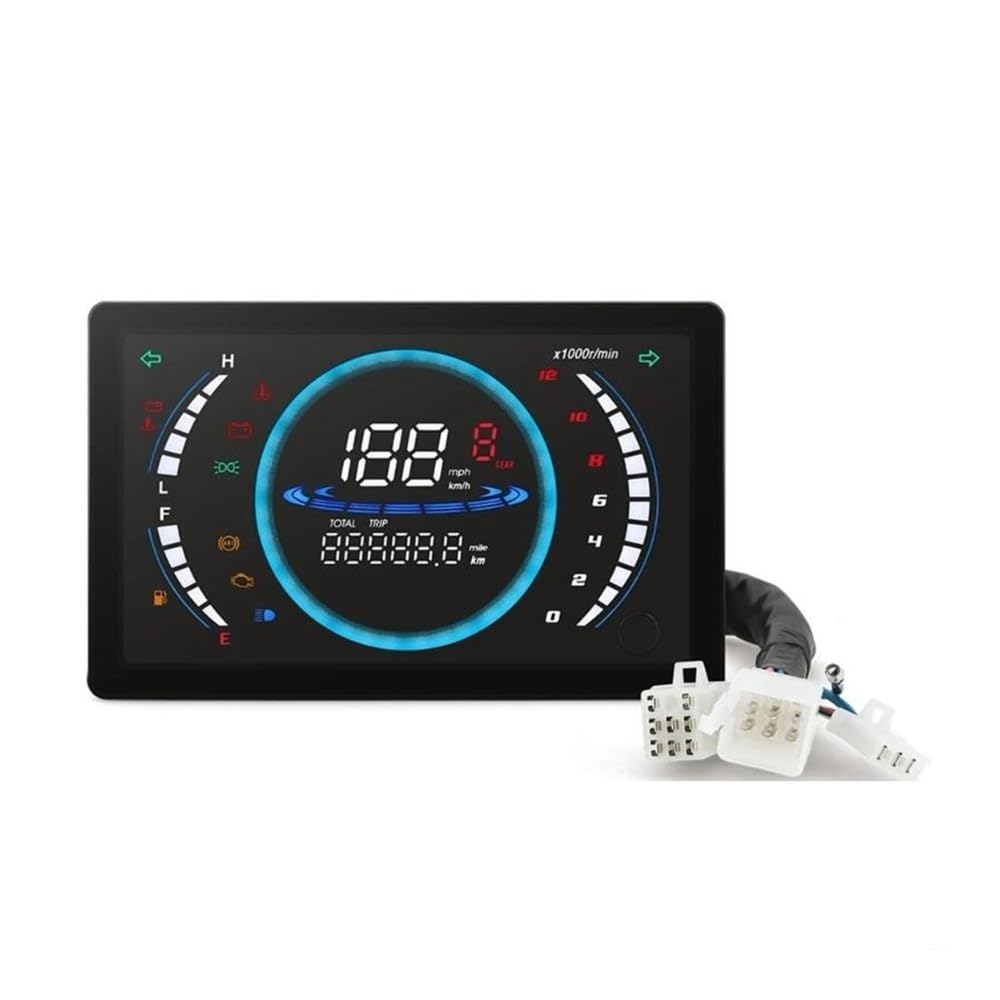 Velocímetro digital Velocímetro Digital Para Motocicleta, Tacómetro, Odómetro, Pantalla De Temperatura, 12V, X37F