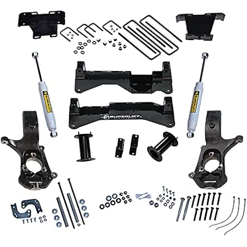 RealTruck SUPERLIFT SUSPENSION | 3570 | Front Component Box | One Box of Multi Box Kit | Fits 2014-2018 Chevy Silverado / GMC Sierra 2WD or 4WD w/ Aluminum or Stamp Steel Control Arms w/ 8" Lift Kit Cover