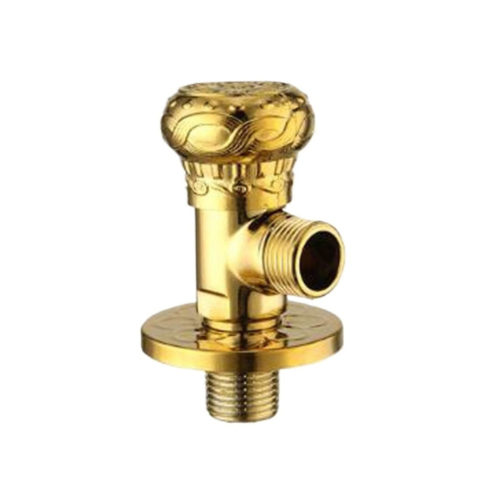 European Antique Black Brass Angle Valve Toilet Water Filling Control Valve(Gold D)