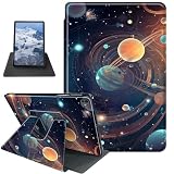 Starry Moons Pattern Case for iPad Pro 13 Inch Case M4(2024),BFDHGQZC 360 Degree Rotating Stand Protective Cover with Auto Sleep/Wake for iPad Pro 13 Inch 2024