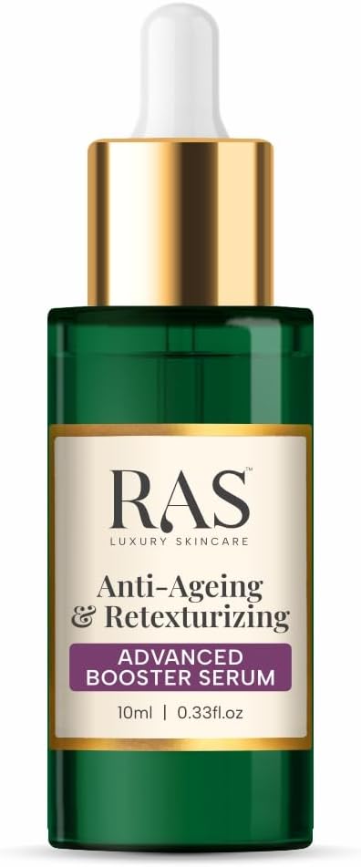 Anti-Aging & Retexturizing Advanced Booster Serum for Youthful Skin with 1% Retinal, 4% Ashwagandha & 0.5% Polyglutamic Acid | Reduces Signs of Aging, Wrinkles & Fine Lines, 10 ml