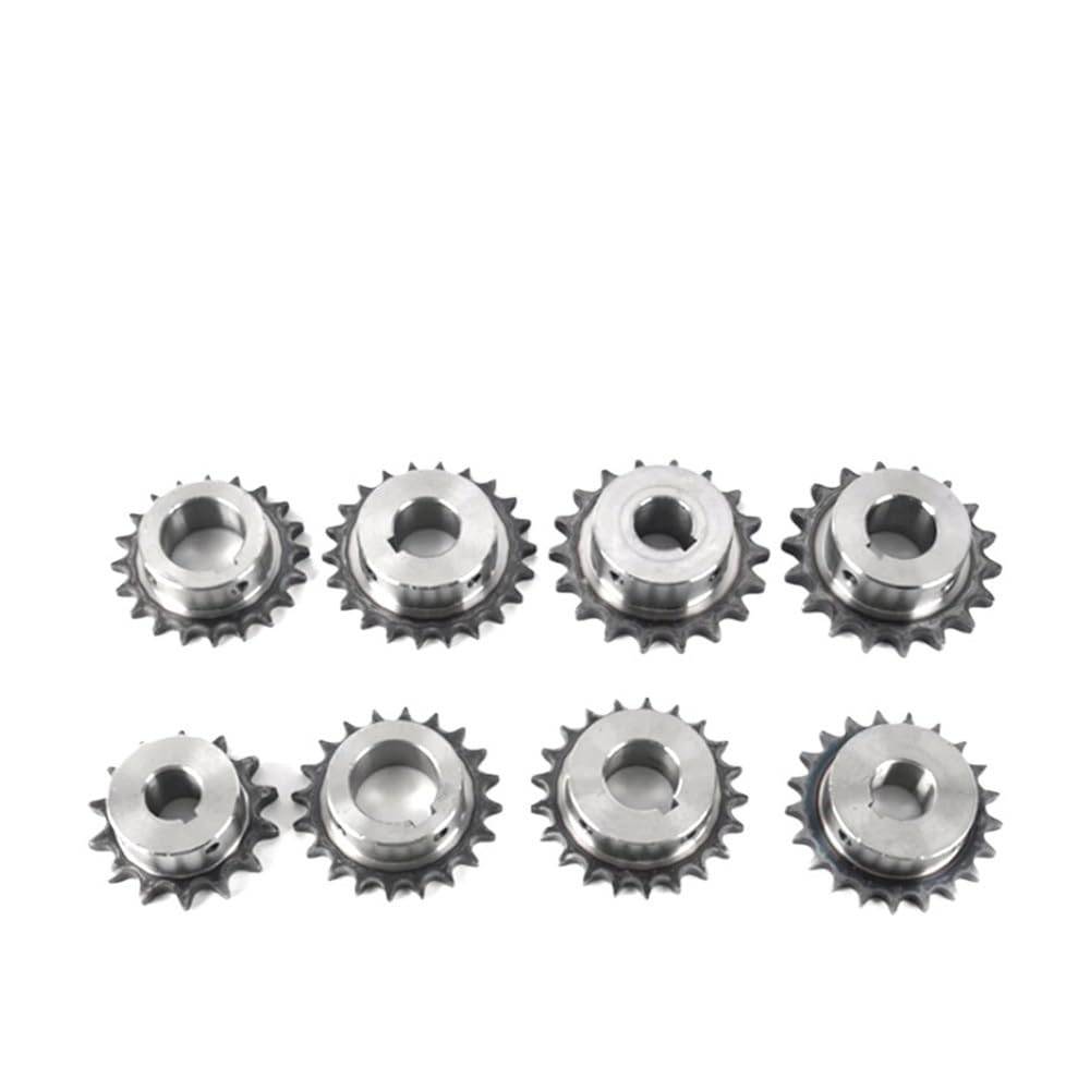 Pignone di trasmissione 08B da 1 pezzo 14-32 denti for a catena 45 | Pignone a gradini industriale Passo 12,7 mm Chiavetta Albero 5-12 mm Multivelocità 14-40 mm(19mm (Keyway 6mm),23 Teeth)