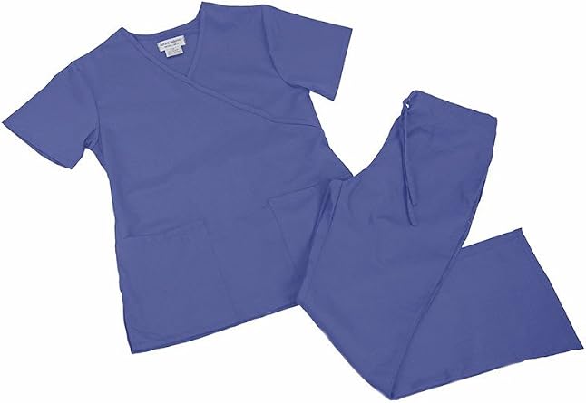 Natural Uniforms Womens Mock Wrap Scrub Set