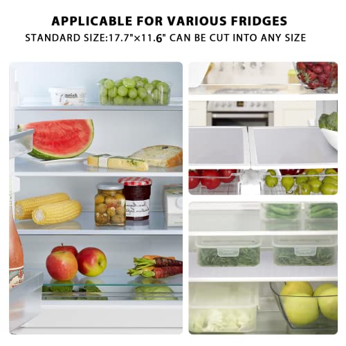 10 Pcs Refrigerator Liners,Cailide Washable Mats Covers Pads,Home Kitchen Gadgets Accessories Organization For Glass Shelves Multi-Use Shelf Drawer Fridge Liners (White,10 Pack (17.7"×11.6")) #TOP2