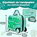 Kinderkoffer zum Draufsitzen als Kinderkoffer Handgepäck & Ersatz für Kindertrolley Jungen - Kinder Reisekoffer für Jungen - Kindergepäck mit Rollen