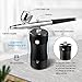 COSSCCI 30 PSI Airbrush Kit, Portable Mini Air Brush Spray Gun with Compressor Kit Makeup Tool Air Brush Painting Kits for Cake Decorating Makeup Art Nail Model Painting Tattoo Manicure (Black)