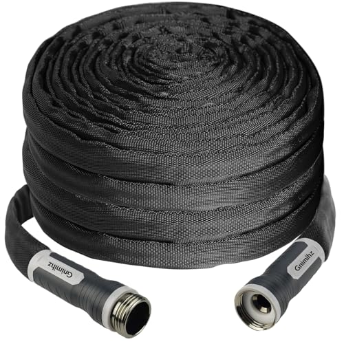 Gnimihz Garden Hose 100 ft, Made of TPE (BetterThan PVC/Hybrid Polymer), Lightweight yet Durable Water Hose with Ergonomic Grip, Drinking Water Safe Material, All-Weather, 3/4" GHT Fittings by Gnimihz - Used condition - US$66.87