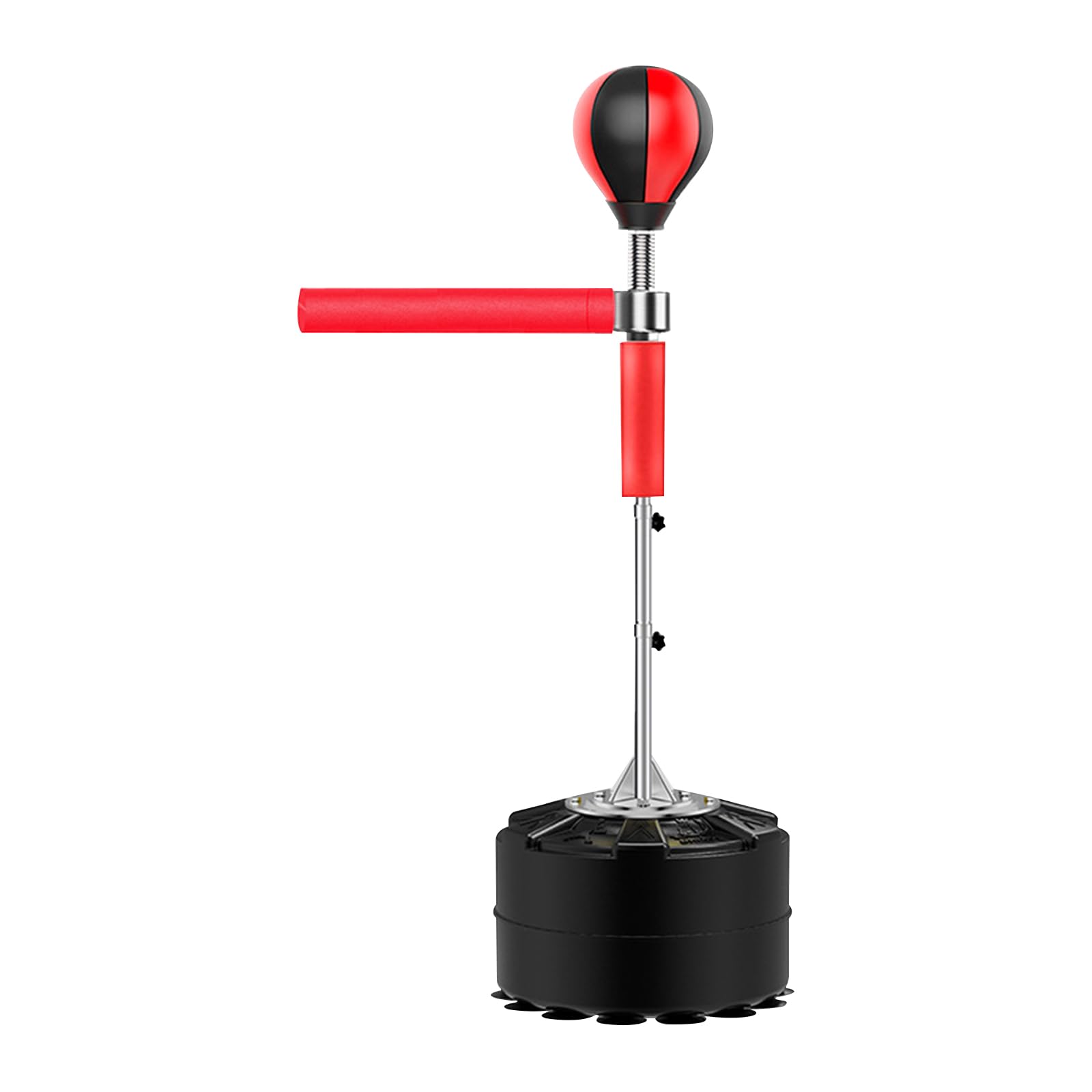 Boxsack, 360° Reflex-Drehstange, 130.5-157.5cm Höhenverstellbarer Boxständer, Standboxball mit Reflexstange, Standboxtrainer Punchingball für Boxbegeisterte