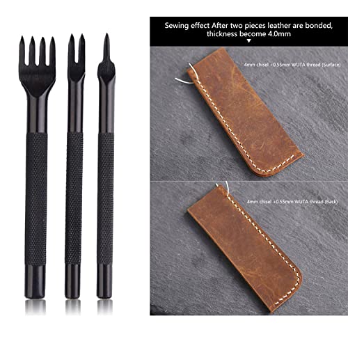 Plantional Leather Stitching Sewing Kit: 31Pcs Leather Sewing Kit With 4Mm Lacing Stitching Chisel, Leather Sewing Tools, Waxed Thread And Large-Eye Stitching Needles For Crafting Projects #TOP3