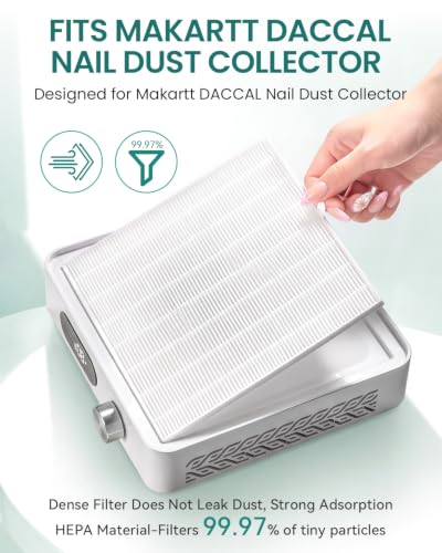 Image of Makartt HEPA Replacement Filter - for DACCAL Nail Dust Collector 2 Pack