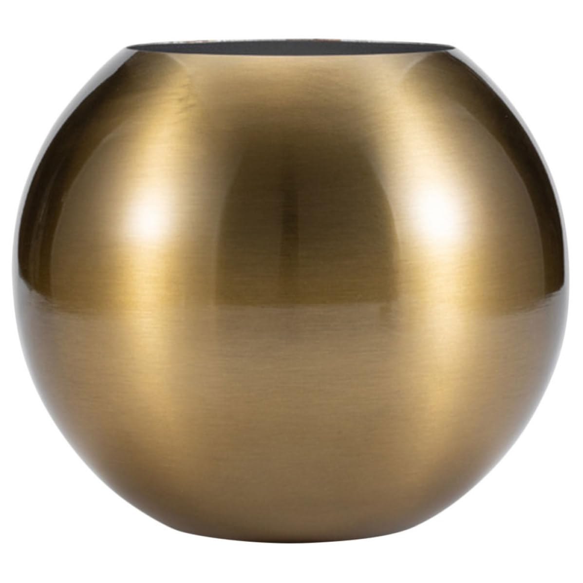 Florero dorado metálico ideal para decorar la mesa del comedor