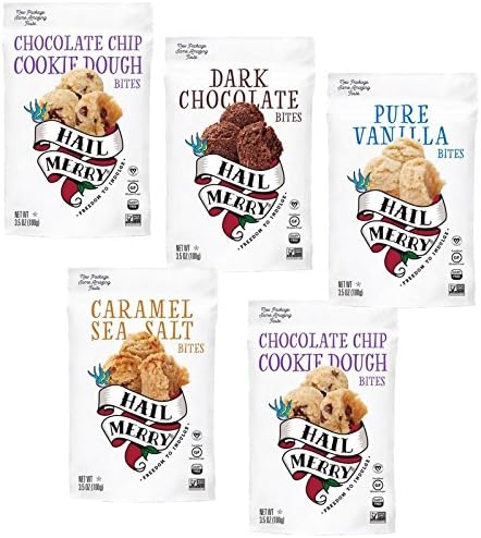 Hail Merry - Merry Bites Macaroons - Variety 5 Pack - 3.5 oz each, Paleo, Vegan (5 Pack)