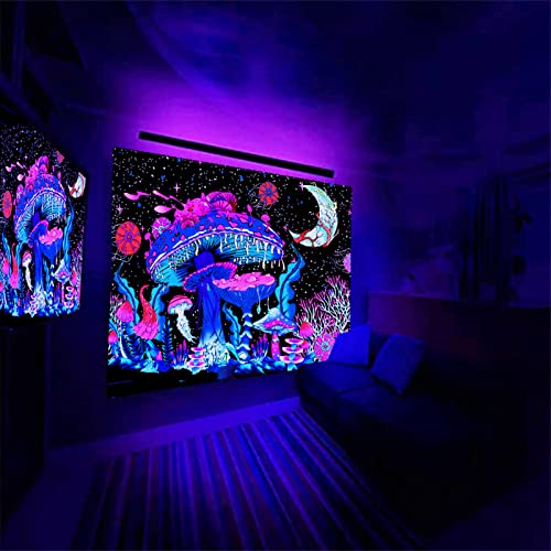 Tapeçaria indiana de cogumelo psicodélico - Arte de parede impressa indiana, tapeçarias para decoraç