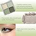 K'APEINE Eyeshadow Palette,Light Green Eye Shadow Matte Glitter Makeup Palette 4 Colors Mini High Pigmented Eyeshadows Long-lasting for Woman Girls Party,Music Festival, Stage Performance,Appointment