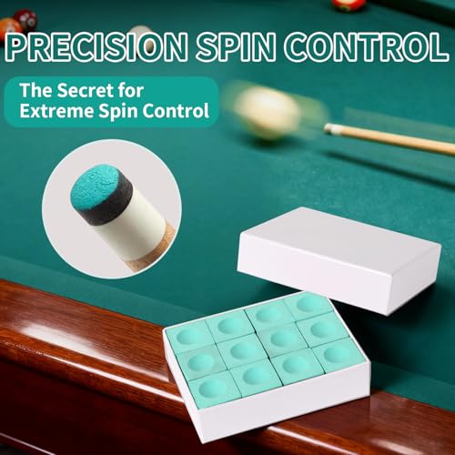 SYNCSHOT 10A Nano Pool Cue Chalk: Professional Billiard Cue Chalk with Low Dust, Reduces Miscues Billiard Pool Table Accessories for Tournament & Home Use (12/36 Cubes, Blue/Teal/Red) (36, Teal) - Thumbnail 6