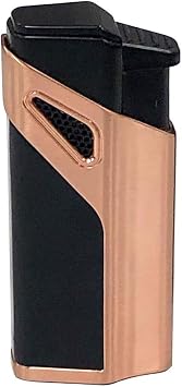 Prestige Import Group - Matrix Contemporary Design 3 Flame Torch Lighter with Built-in Punch Cutter - Color Copper