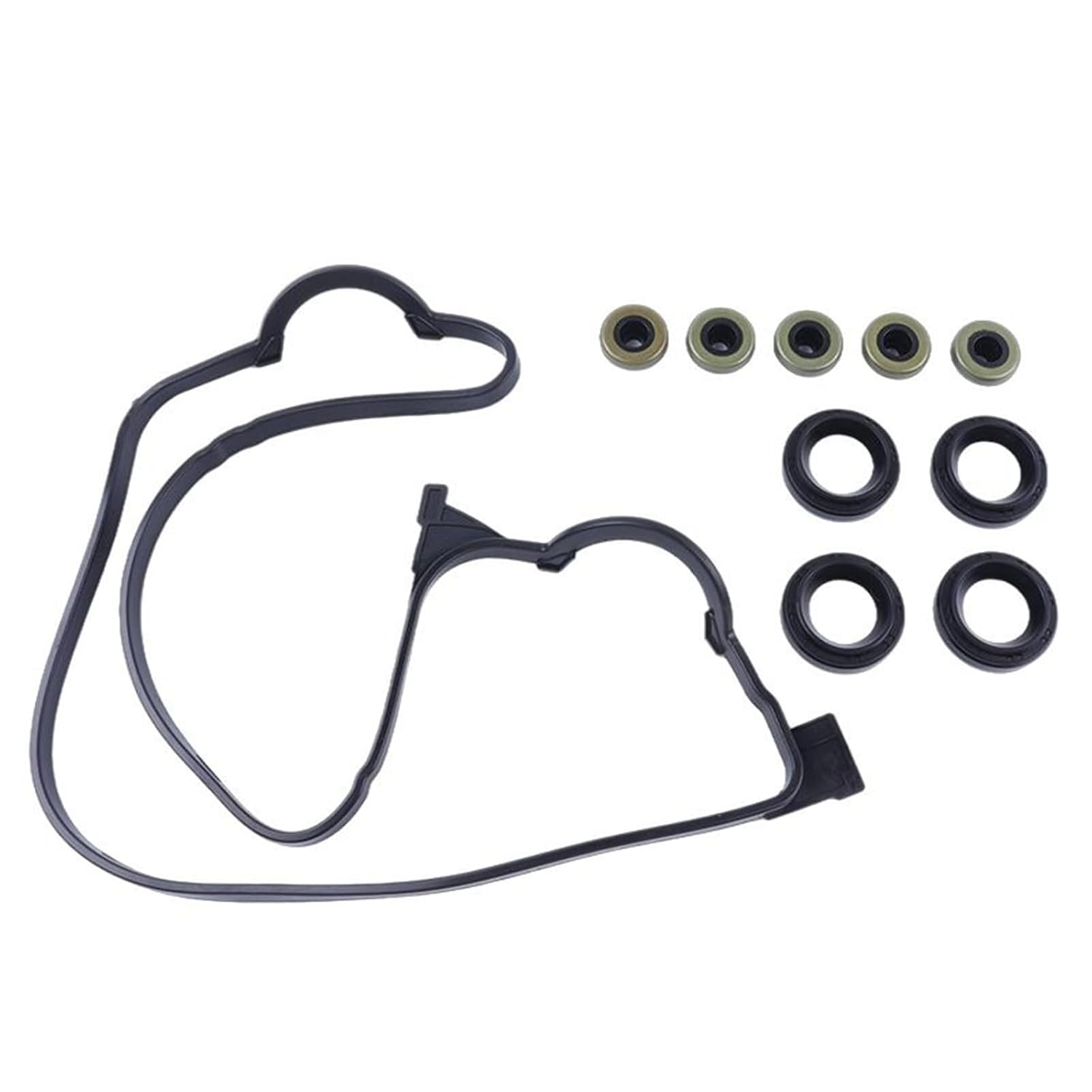 Upper Valve Cover Gasket Set VS50500R Compatible with Honda Civic 1992–2000 1.6L L4 (Si VX CX DX EX GX HX LX) and Civic del Sol 1993–1997 Si/S, Fits D16Z6 D16Y8 D16A9 Engine, VS50499R 56015700