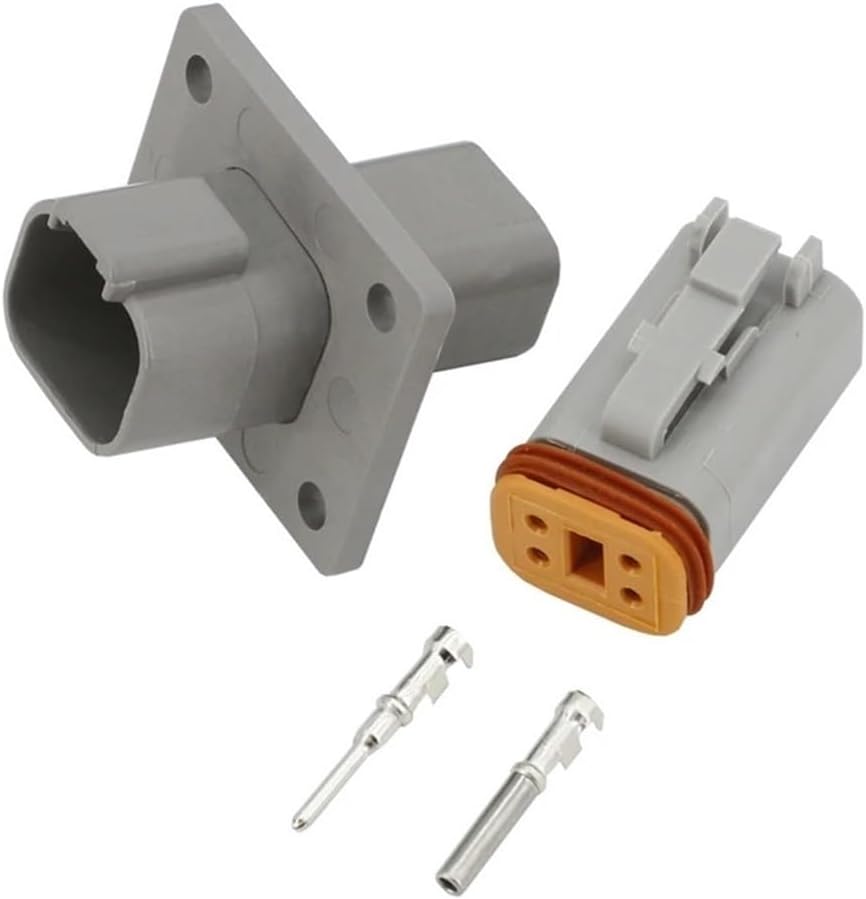 5 Sets DT Waterproof Wire Connector DT04-2/3/4/6/8/12P-L012 Male And Female 2/3/4/6/8/12Pin Automotive Sealed Plug With Pins (Color : 5Sets DT 4 Pin)