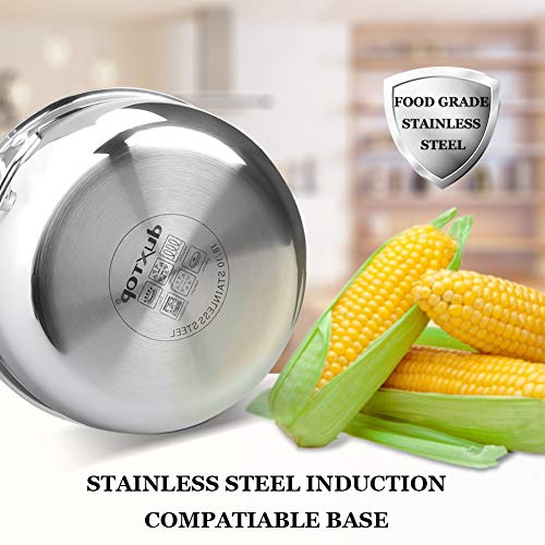 Duxtop SAUCE03 Whole-Clad Tri-Ply Stainless Steel Saucepan With Lid, 3 Quart, Kitchen Induction Cookware thumb #3