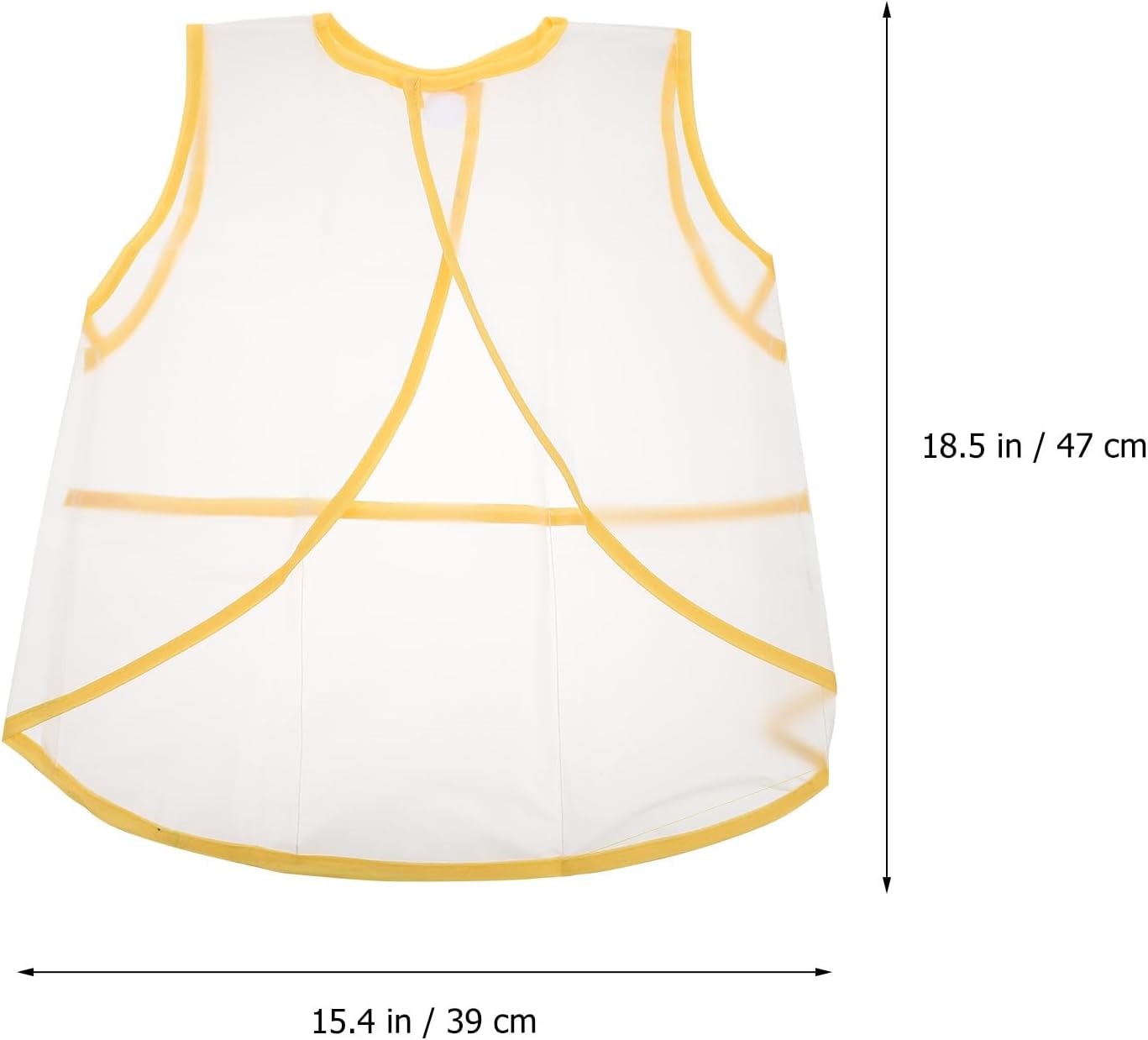 BESPORTBLE S Art Smock Apron for Painting and Feeding Protective Anti-stain Cover Yellow Drawing Apron for Boys and Easy-