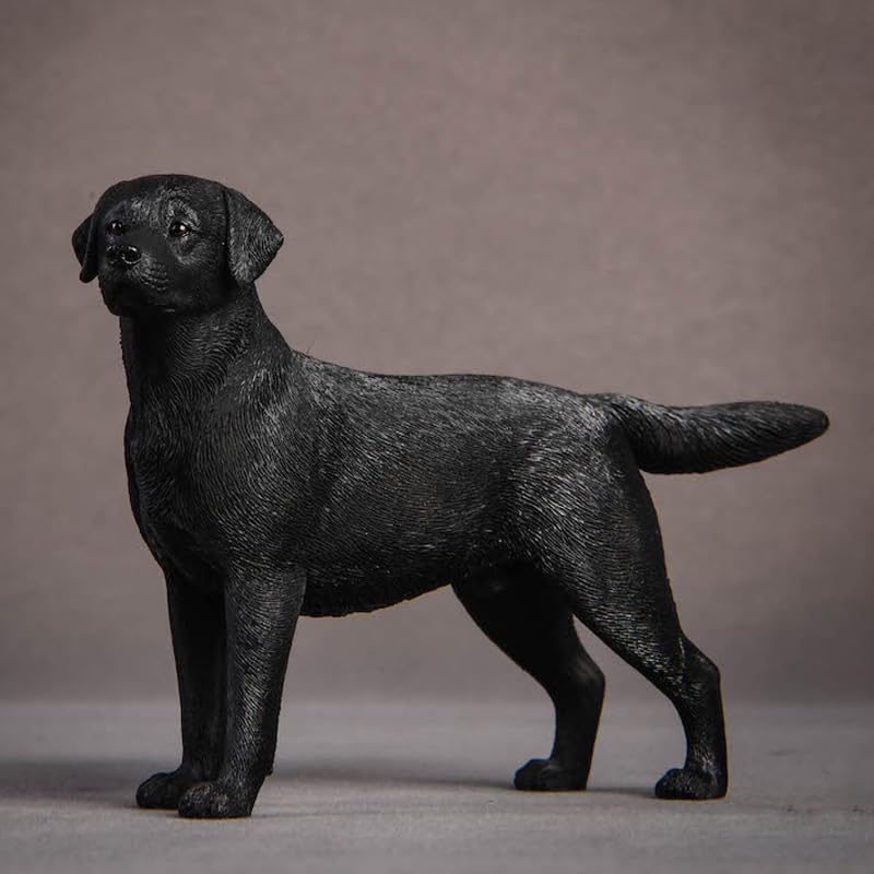 MMOS X JXK Small Labrador Figurine Hand-Painted Resin Dog Figurine Love My Dog Birthday Gift for Dog Lovers