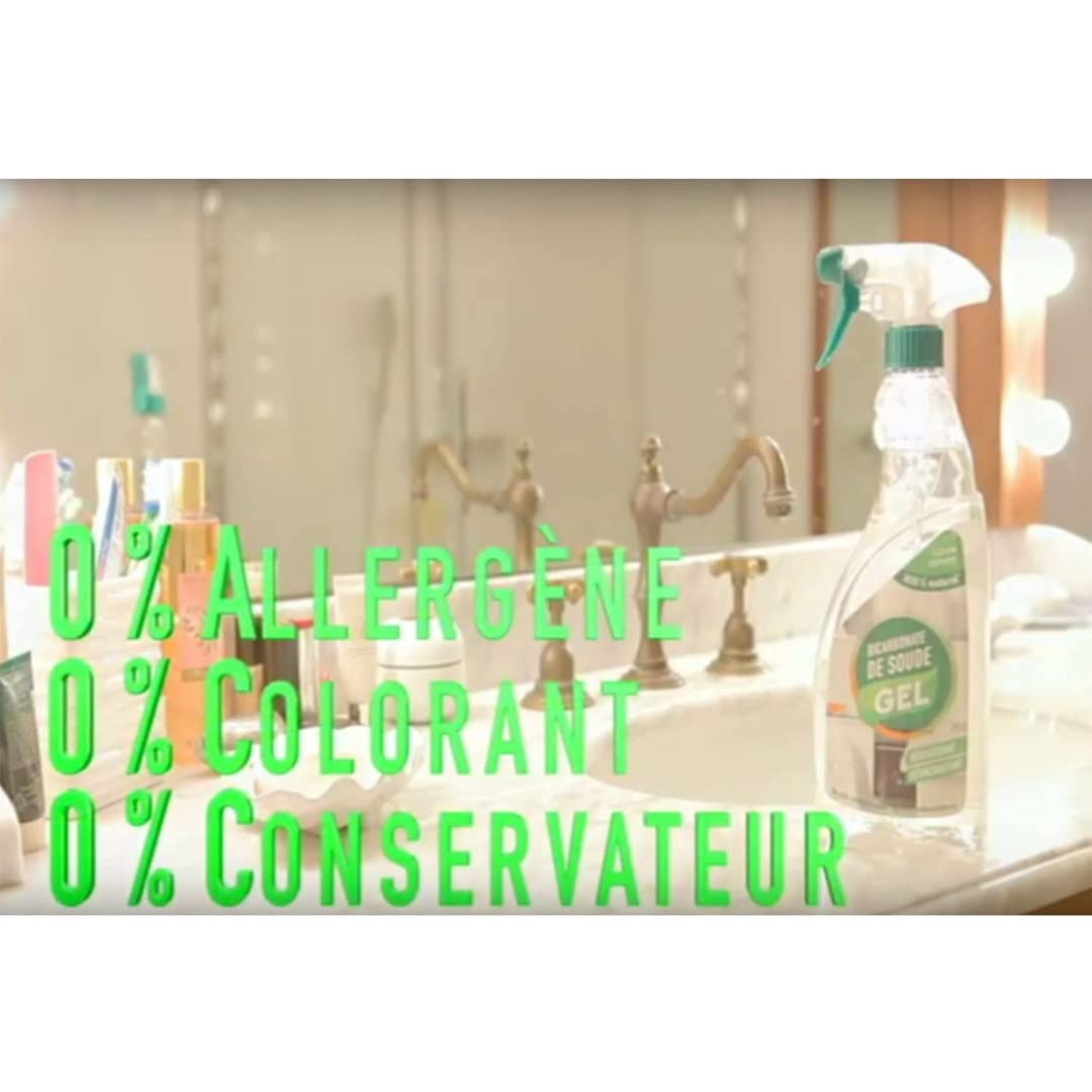 Venteo - Bicarbonate de soude en Gel - Idéal pour Tout Nettoyer du Sol au Plafond - Lot de 4 - Contenance 750ml