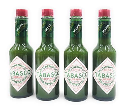 Tabasco Green Pepper Sauce, 5-ounce Bottle (Pack of 4)