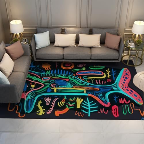Tapis graffiti 60x120cm abstrait de dessins animés pour chambre moderne - 2