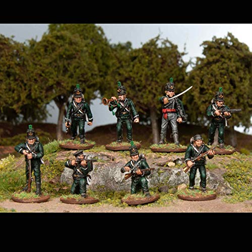 Napoleon's Wars: British Riflemen (32 Multi Part Hard Plastic 28mm Figures) - Image 5