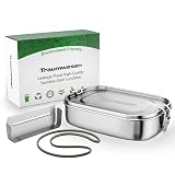 Traumwesen 1400ml Stainless Steel Bento Lunch Box for Kids & Adults, 100% Crack-Resistant Kids Bento