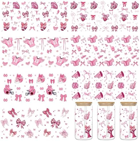 5-Pack Flower House Doll UV DTF Cup Wraps: Waterproof Stickers For DIY Cup Decoration