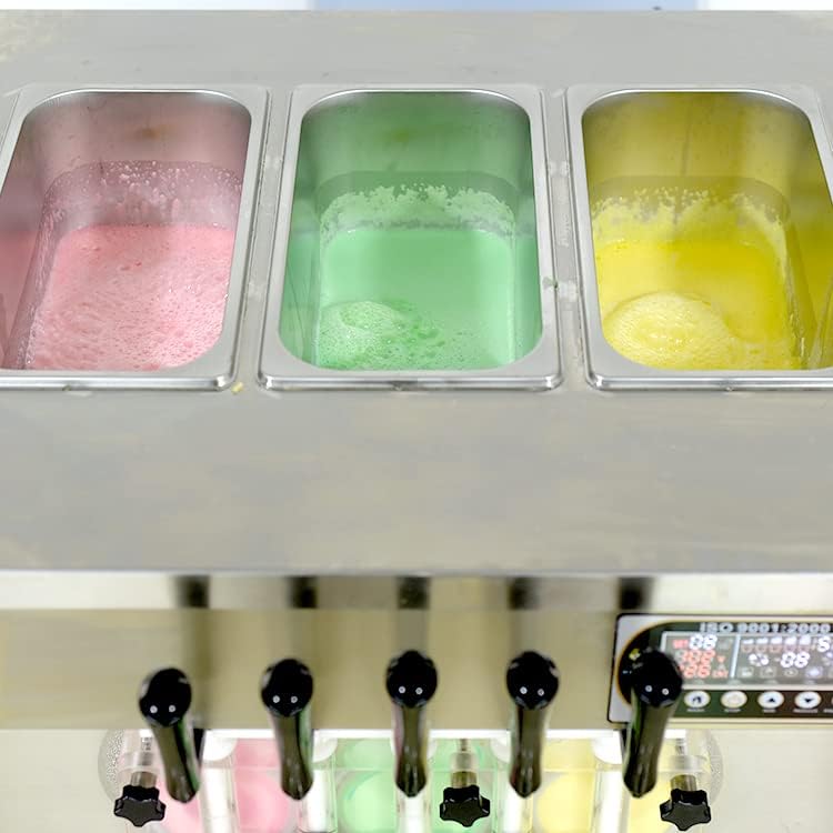 A dalt view of the Kolice ice cream machine showing the hoppers