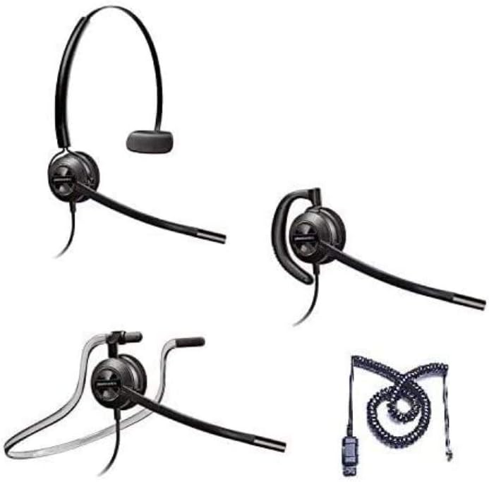 NEC Compatible Plantronics EncorePro 540 HW540 VoIP Direct Connect Headset Bundle