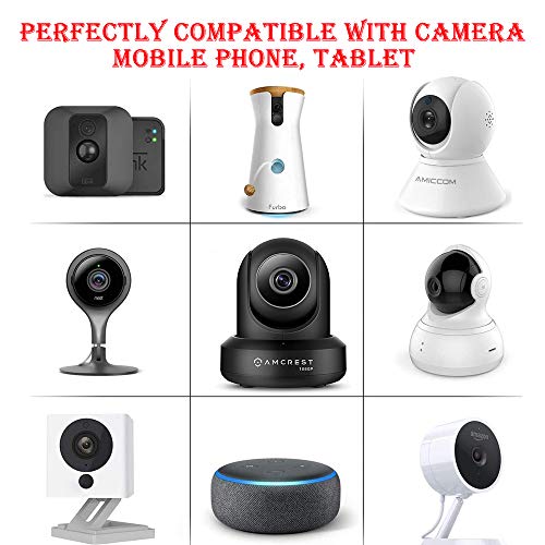 Merom 5V 2A Ac/Dc Power Adapter For Wyzecam, Wyze Cam Pan, Kasa Cam, Dropcam, Nest Cam, Furbo Dog, Yi Dome Wireless Ip Security Camera Usb Wall Charger Cord(3 Pack) #TOP4