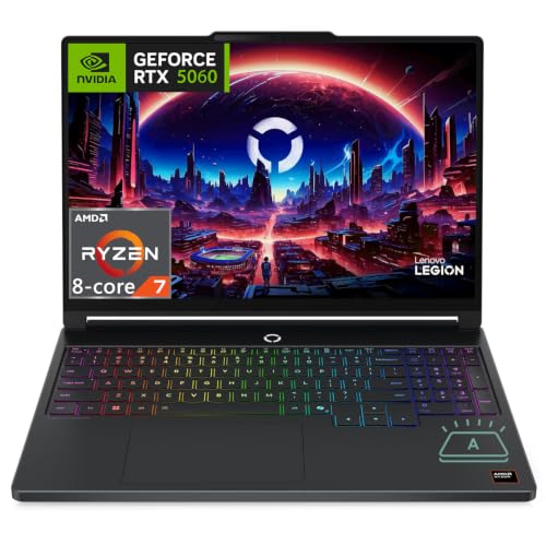 Image of Lenovo Legion 5a AI Gaming Laptop, AMD Ryzen 7 250, GeForce RTX 5060 | 15.3 inch WQXGA (2560x1600) 165Hz OLED Display, 32GB DDR5, 1TB SSD, Wi-Fi 7, Ethernet, HDMI, USB-C, RGB Backlit, Win 11 Home