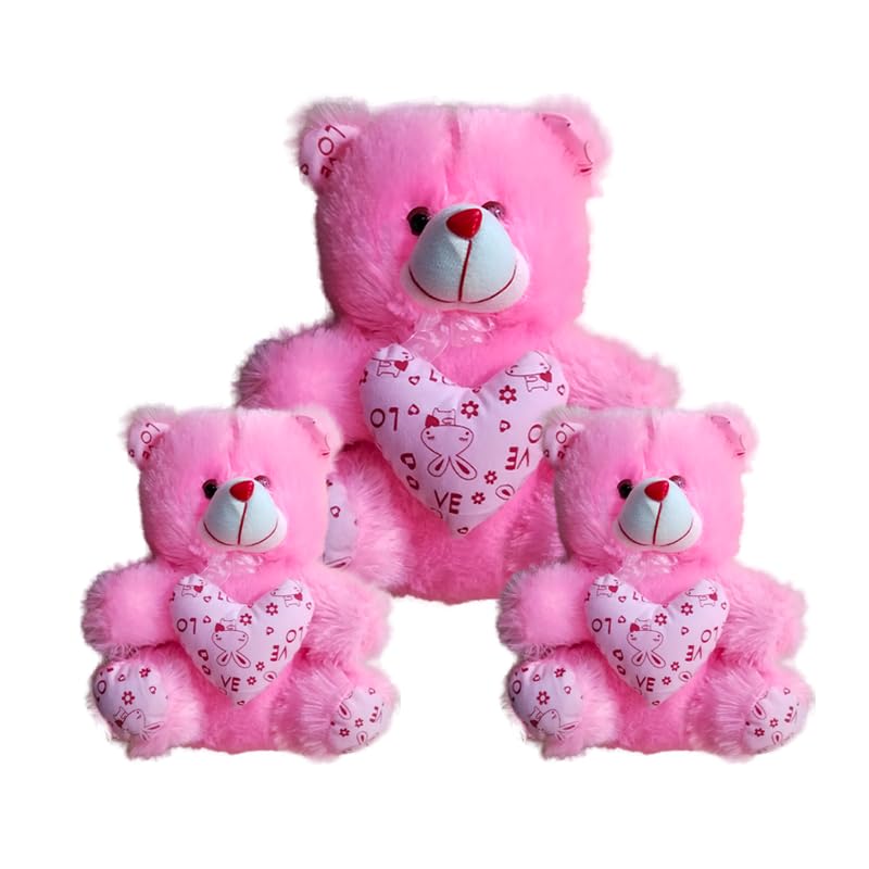 Buy Cap-Style 2 Pink Teddies (13 Inch) and 2 Mini Pink Teddy (6  