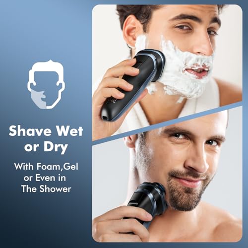 Image of 5D Electric Razor for Men: IPX7 Waterproof Wet or Dry