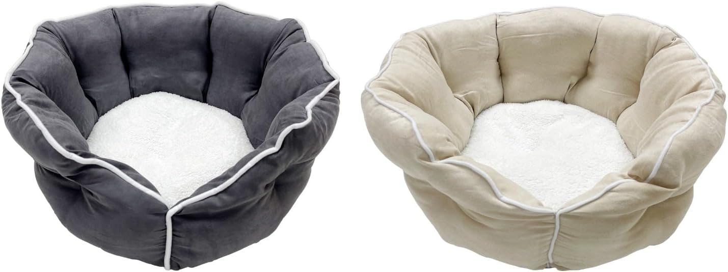 Webeasy Dark Grey Dog Cat Bed Small Pet Sofa Bed, Small Dog Bed Washable, Soft Pet Sleeping Bed for Dogs, Cats, Kittens and Puppies Super Soft and Comfortable Plush Dog Bed with Non-Slip Bottom,S 6 51MAV1RKaCL. AC SL1500