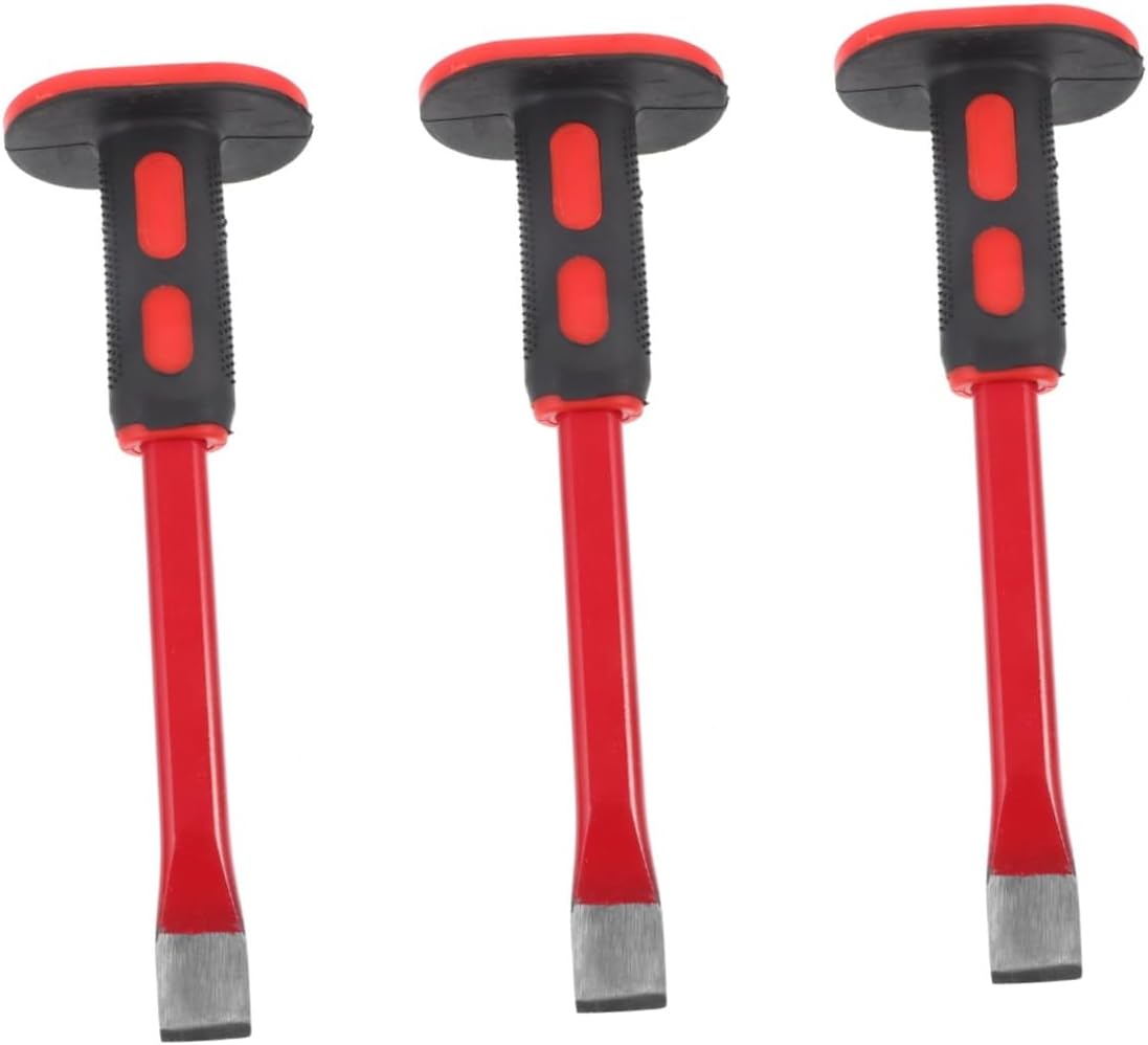Mipcase 3pcs Concrete Chisel Heavy Duty Masonry Tool for Tile Removal Rockhounding Carving