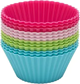 Jogo de Formas para Muffins Redondo com 12 Peças Mimo Style Multicor