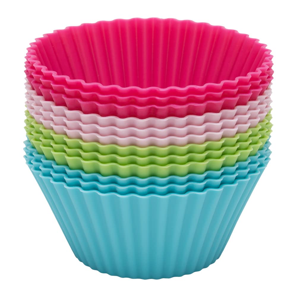 Jogo de Formas para Muffins Redondo com 12 Peças Mimo Style Multicor