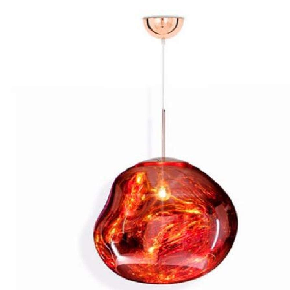 Glass Lava Pendant Lights with E27 Socket for Bedroom Lighting, Melt Design Enhances Ambiance